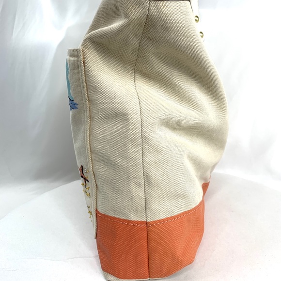 Coach Pierre Le Tan 14962 Beach Umbrella Canvas Tote Shoulder Bag Embellish Rare - Picture 4 of 11